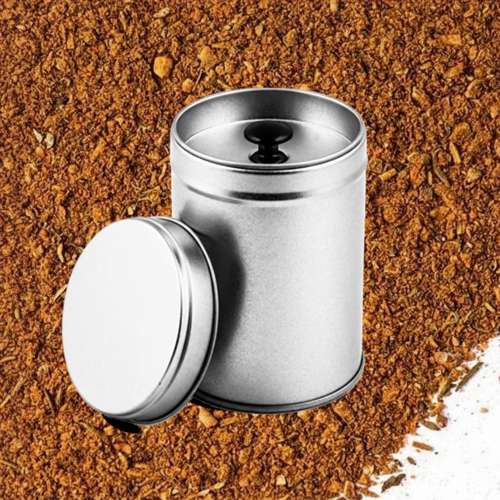 Produktbild Texas BBQ Rub mit Dose im Vordergrund